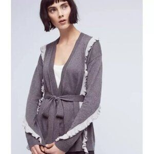 Anthropologie Sparrow Cashmere Sweater Women's XS Gray Lounge Wear Quiet Luxury